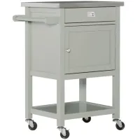 Amelia Apartment Cart in Gray by Linon Home Decor