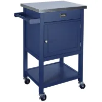 Amelia Apartment Cart in Navy by Linon Home Decor