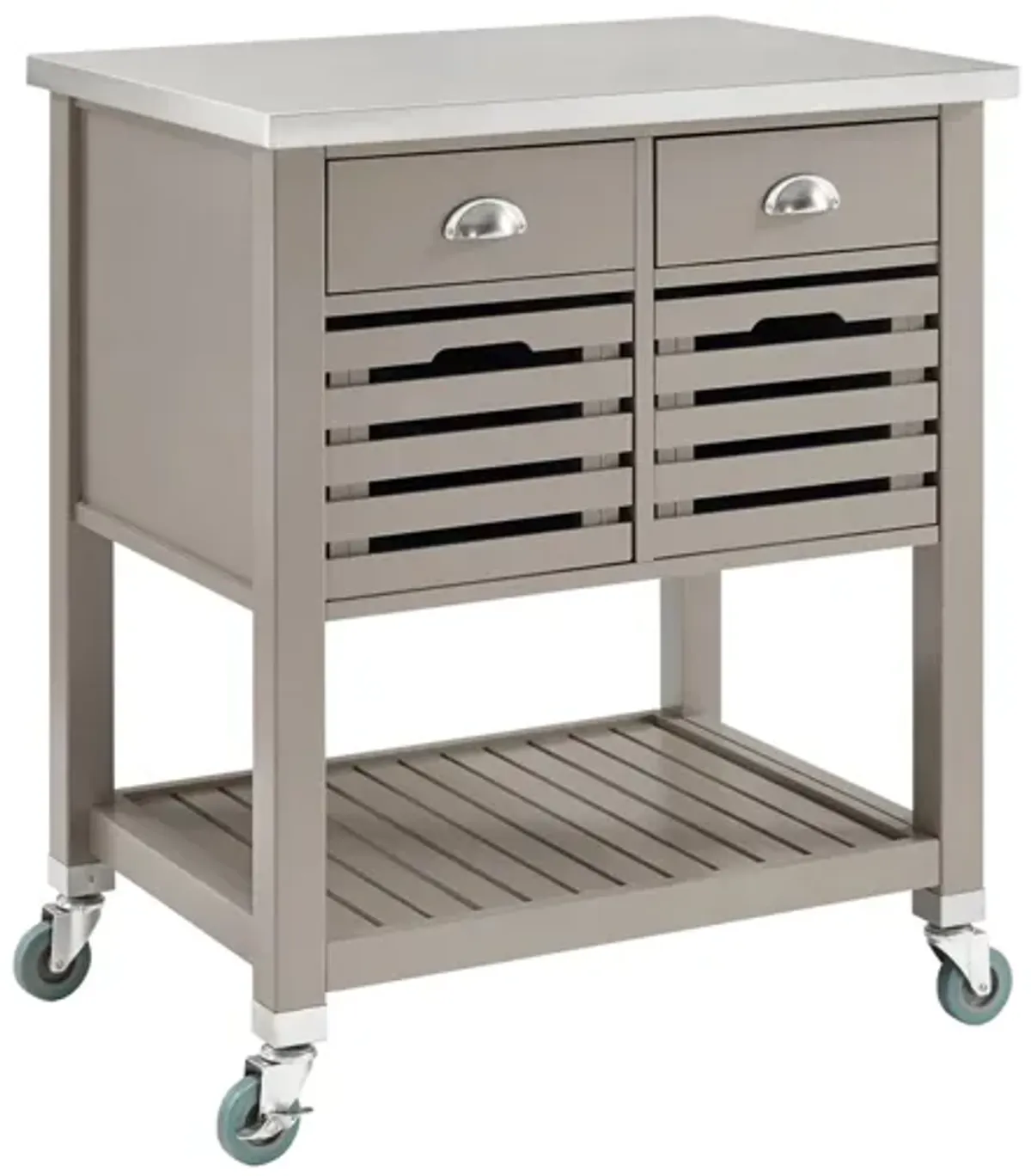 Robbin Kitchen Cart in Gray by Linon Home Decor