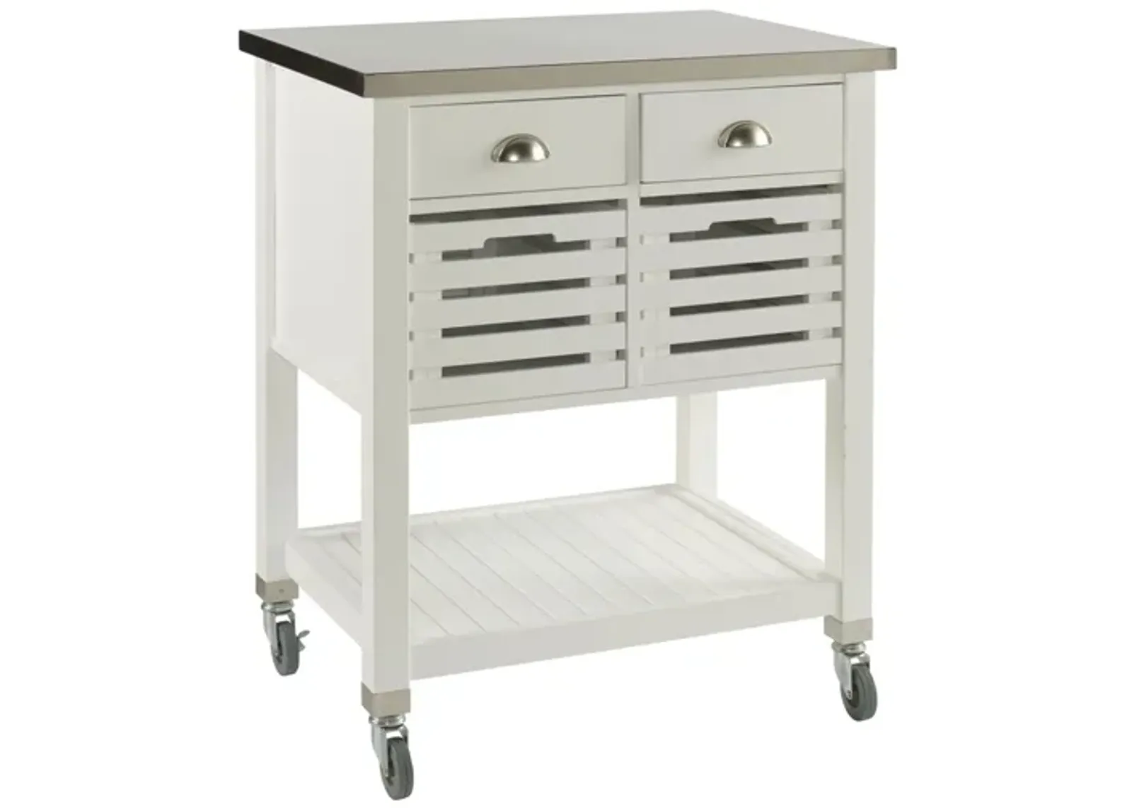 Robbin Kitchen Cart in White by Linon Home Decor