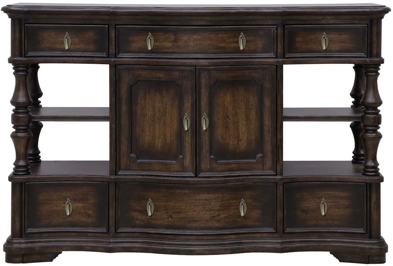 Cooper Falls 6-Drawer Server in Brown by Samuel Lawrence