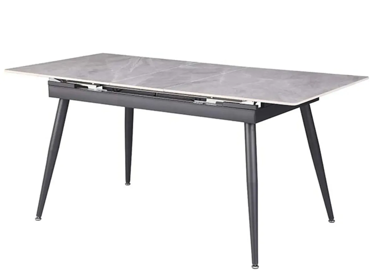 Judith Dining Table in Gloss Gray by Chintaly Imports