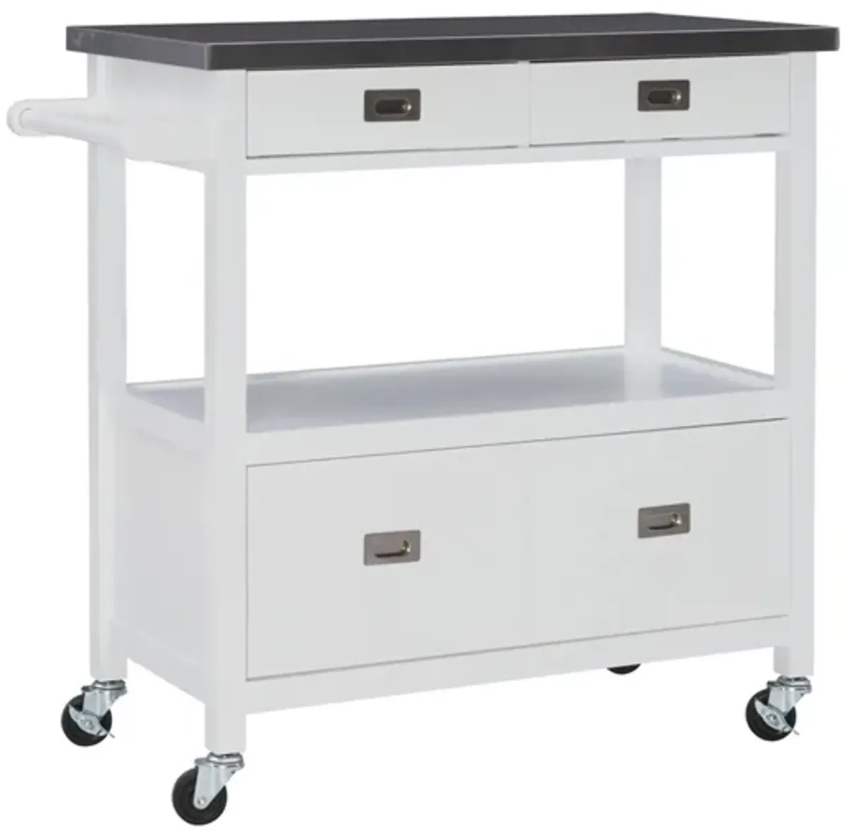 Amelia Kitchen Cart in White by Linon Home Decor