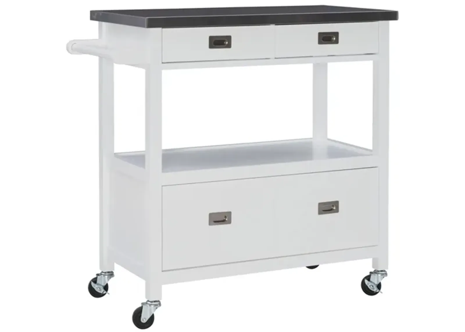 Amelia Kitchen Cart in White by Linon Home Decor