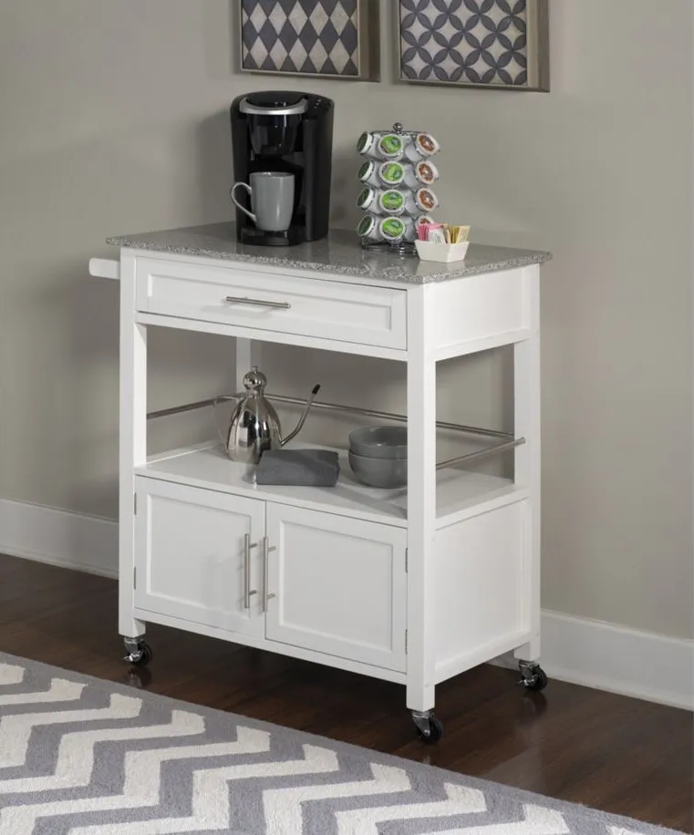 Cincinnati Kitchen Cart in White by Linon Home Decor