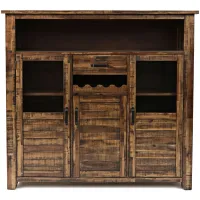 Cannon Valley Wine Cabinet in Distressed Medium Brown by Jofran