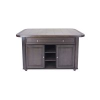 Shades of Gray Kitchen Island in Weathered Grey by Sunset Trading