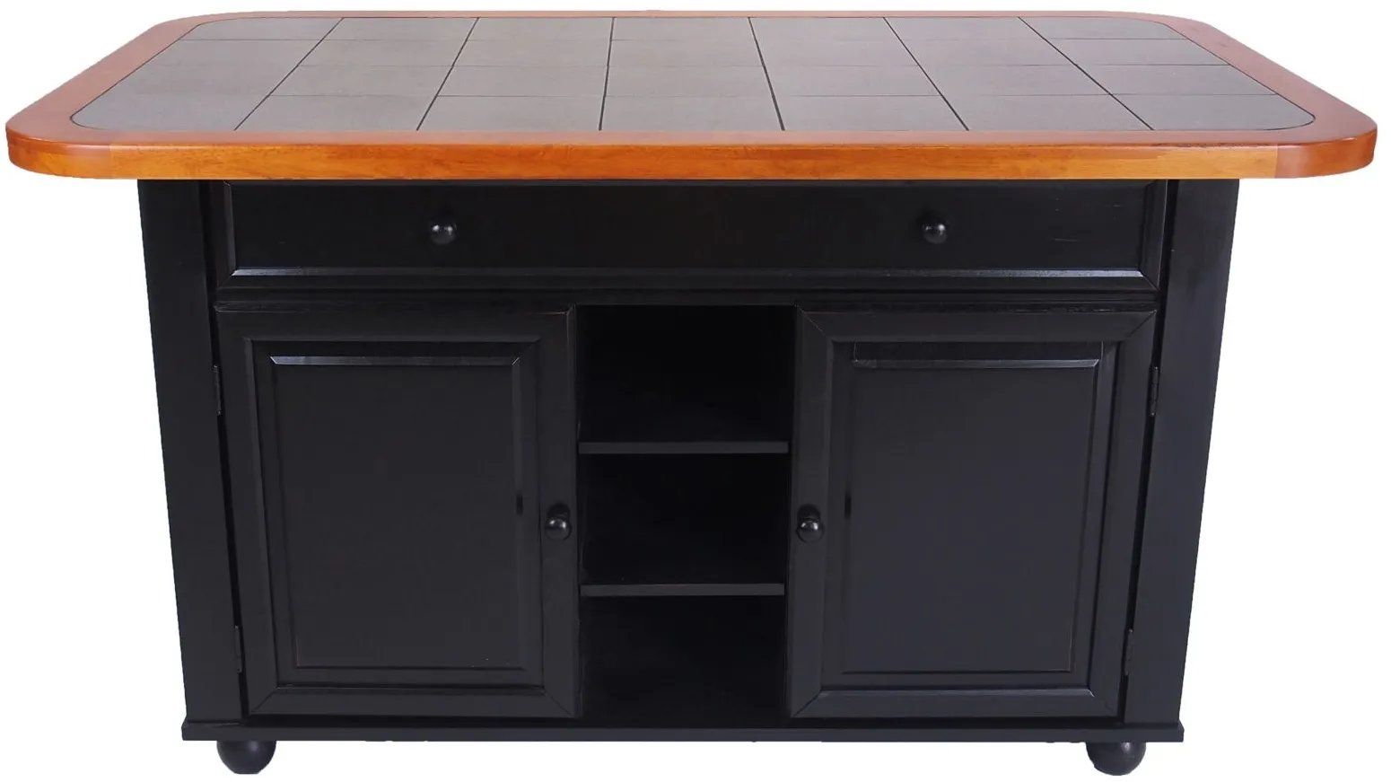 Black Cherry Selections Kitchen Island in Black Cherry by Sunset Trading