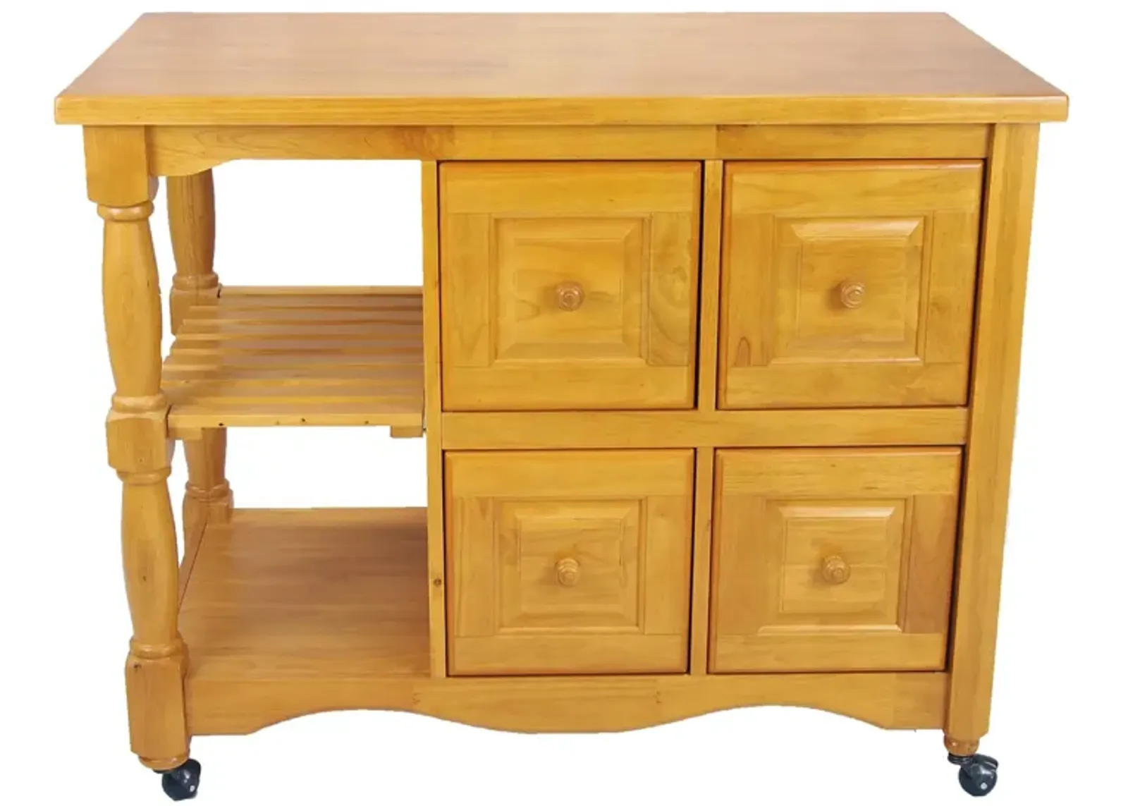 Regal Kitchen Cart w/ Casters in Light oak by Sunset Trading