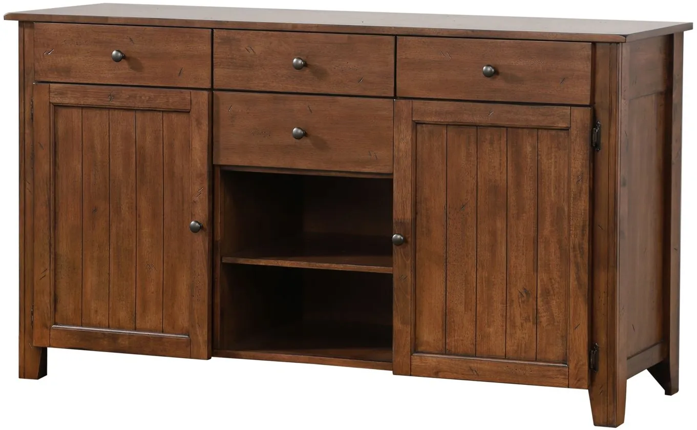 Amish Brook Sideboard Server in Amish Brown by Sunset Trading