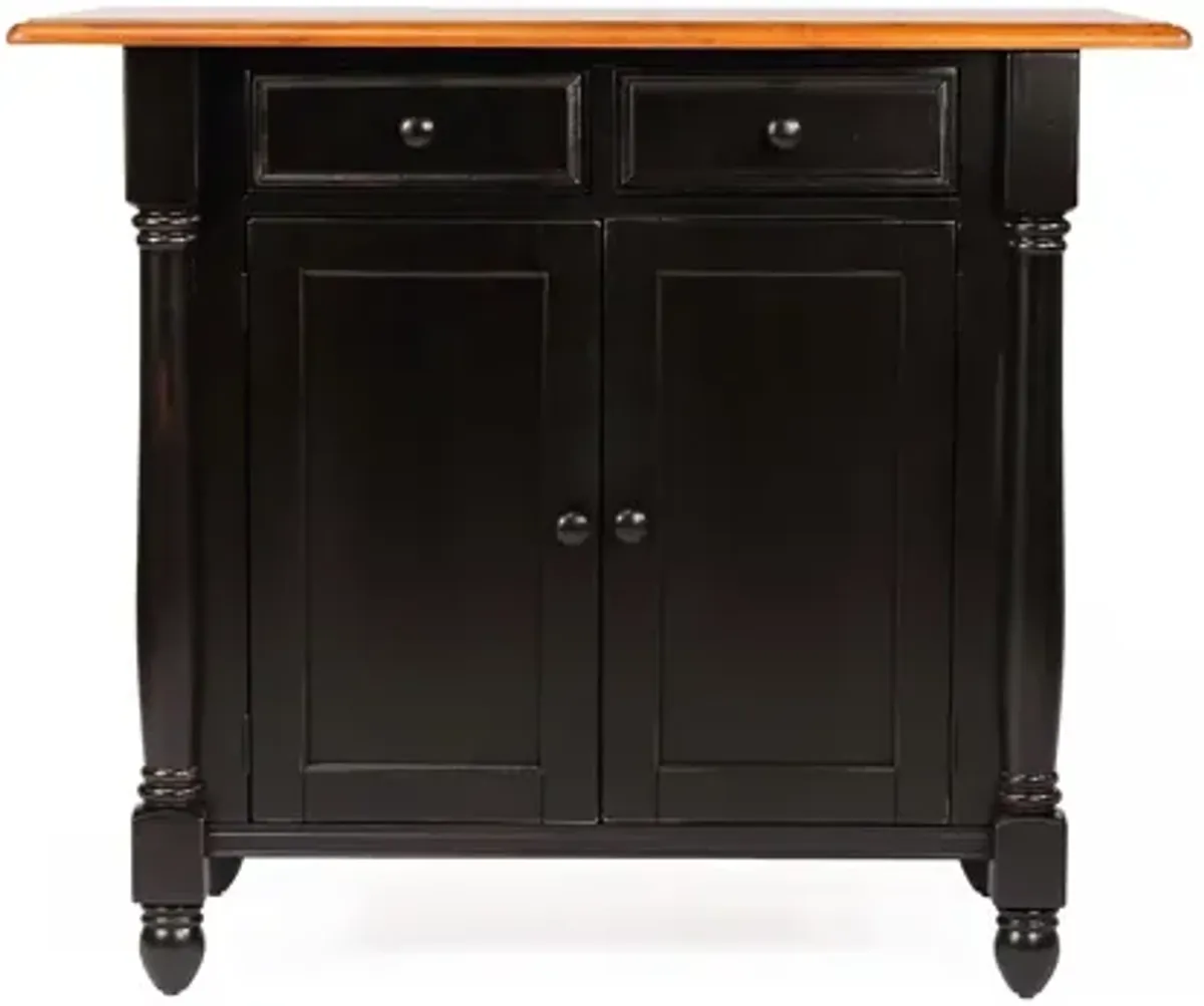 Black Cherry Selections Kitchen Island with Drop Leaf Top