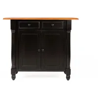 Black Cherry Selections Kitchen Island with Drop Leaf Top
