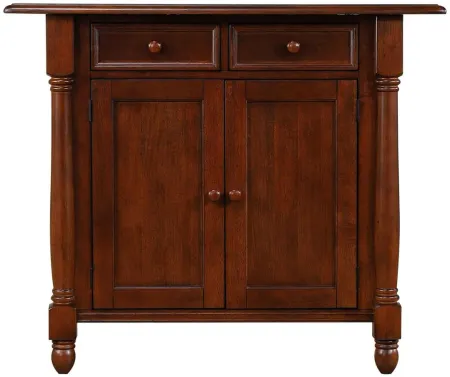 Fenway Kitchen Island w/ Leaf in Distressed Chestnut by Sunset Trading