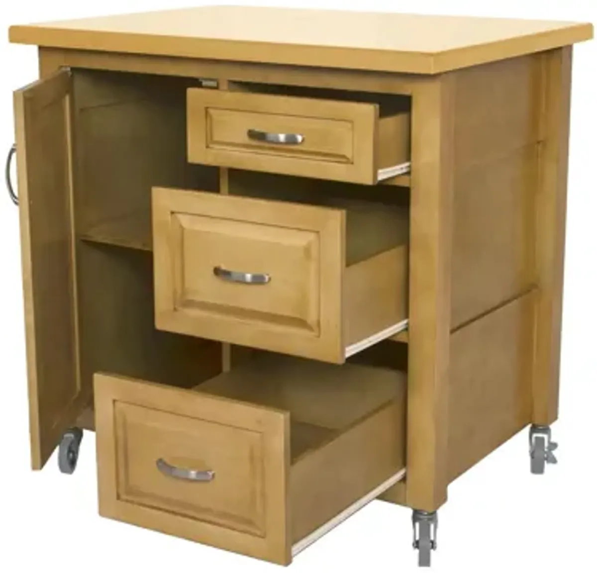 Oak Selections Kitchen Cart