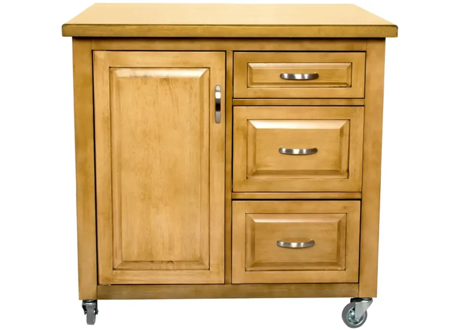 Oak Selections Kitchen Cart in Light oak finish by Sunset Trading