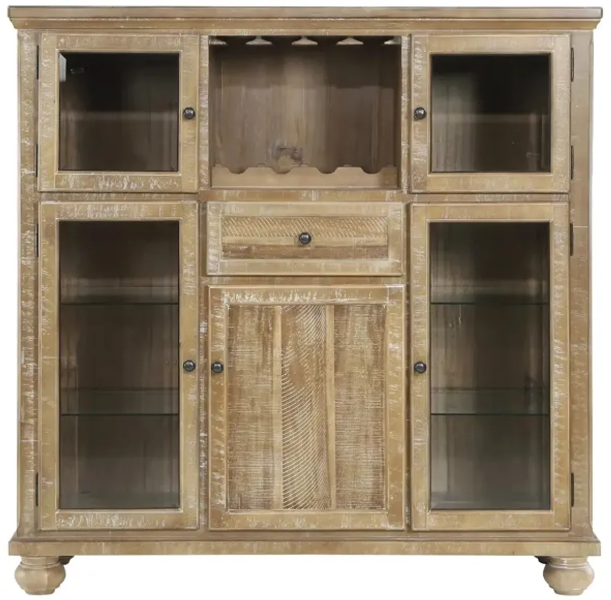 Counsil Curio Cabinet in Wheat by Homelegance