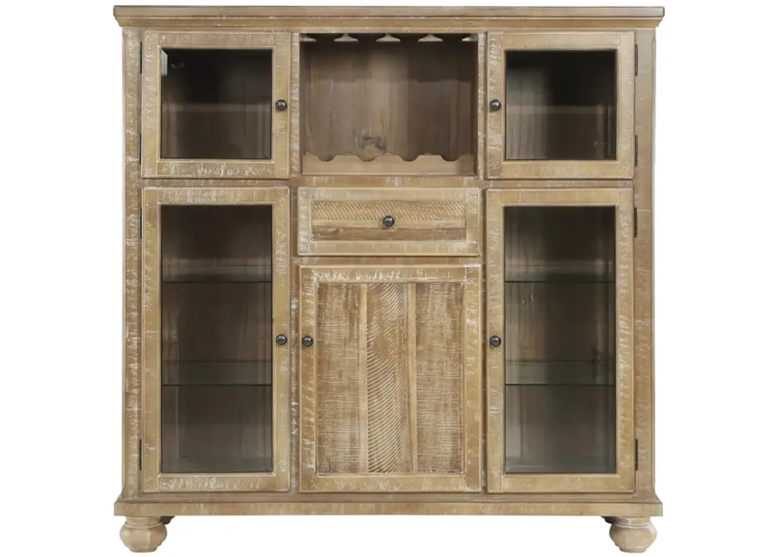 Counsil Curio Cabinet in Wheat by Homelegance