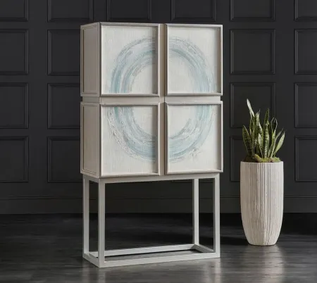 Melange Bar Cabinet in Light Gray by Hooker Furniture