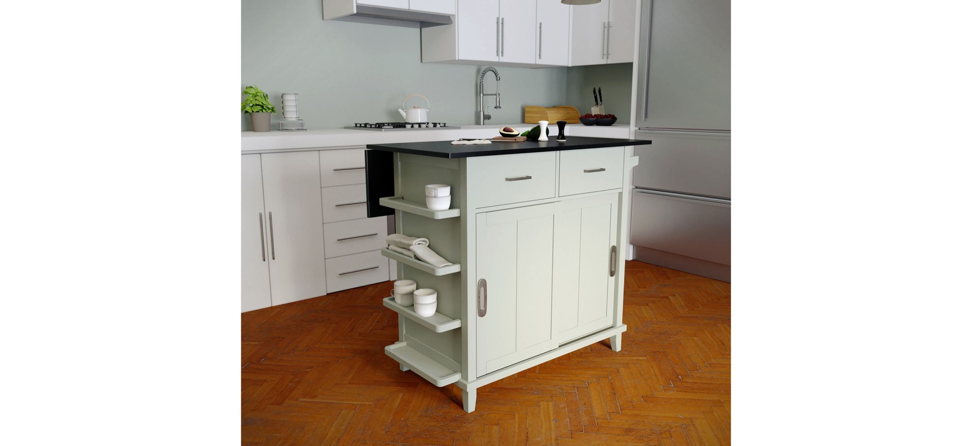 Edward Kitchen Island in Gray by SEI Furniture