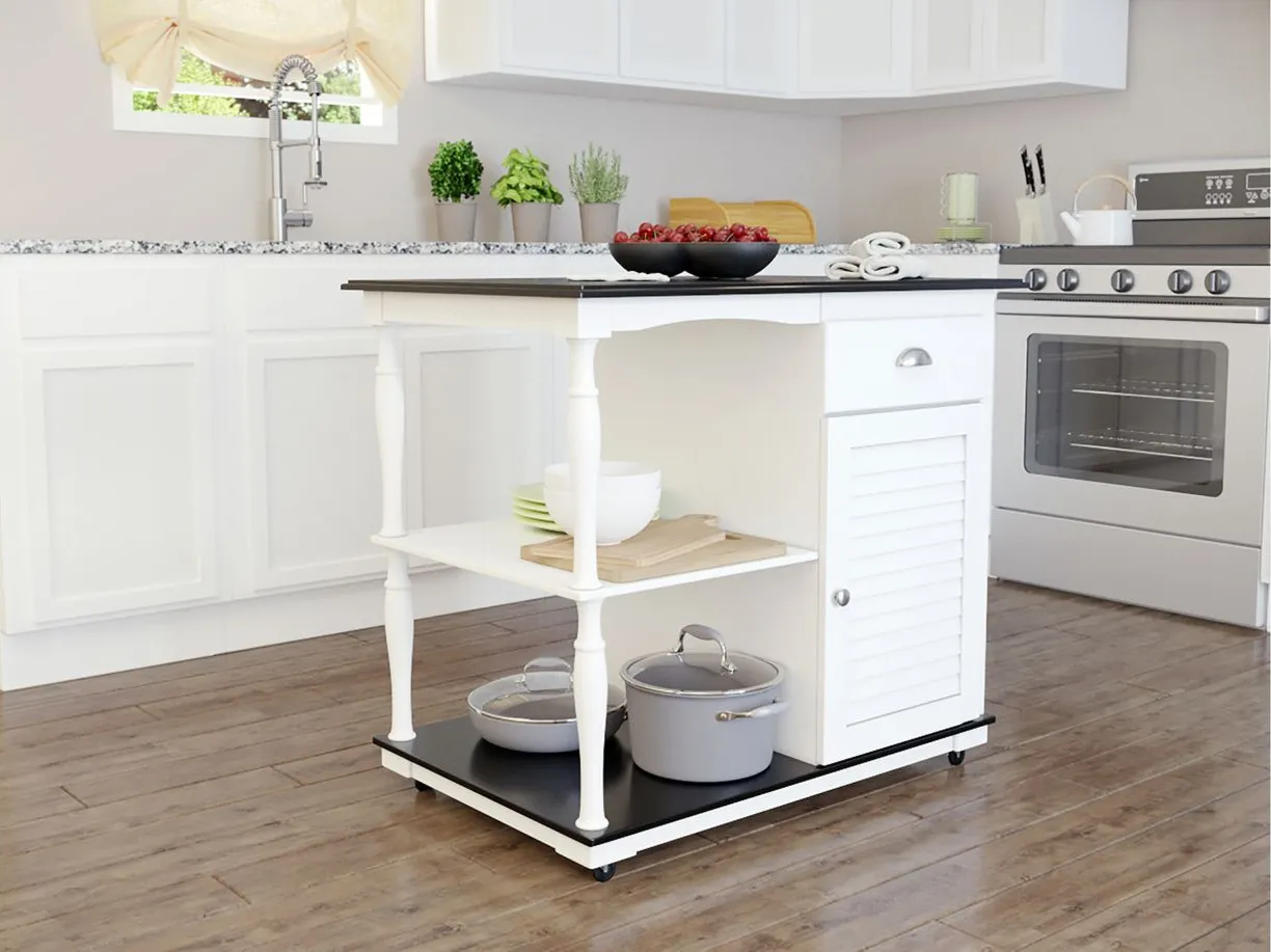 Hale Kitchen Cart in White by SEI Furniture