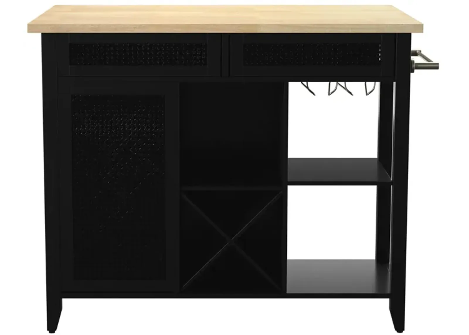 Hedon Kitchen Island in Black by SEI Furniture