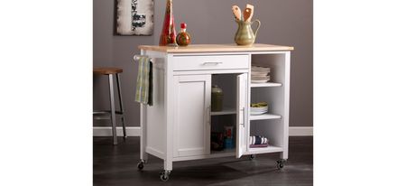 Easterday Kitchen Cart in White by SEI Furniture