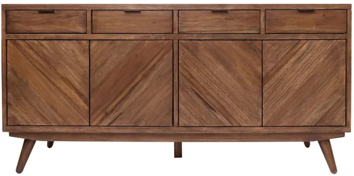 Piero Chevron Buffet in Monterey Brown by New Pacific Direct