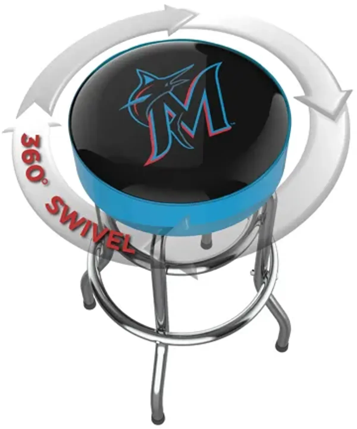 MLB Backless Swivel Bar Stool