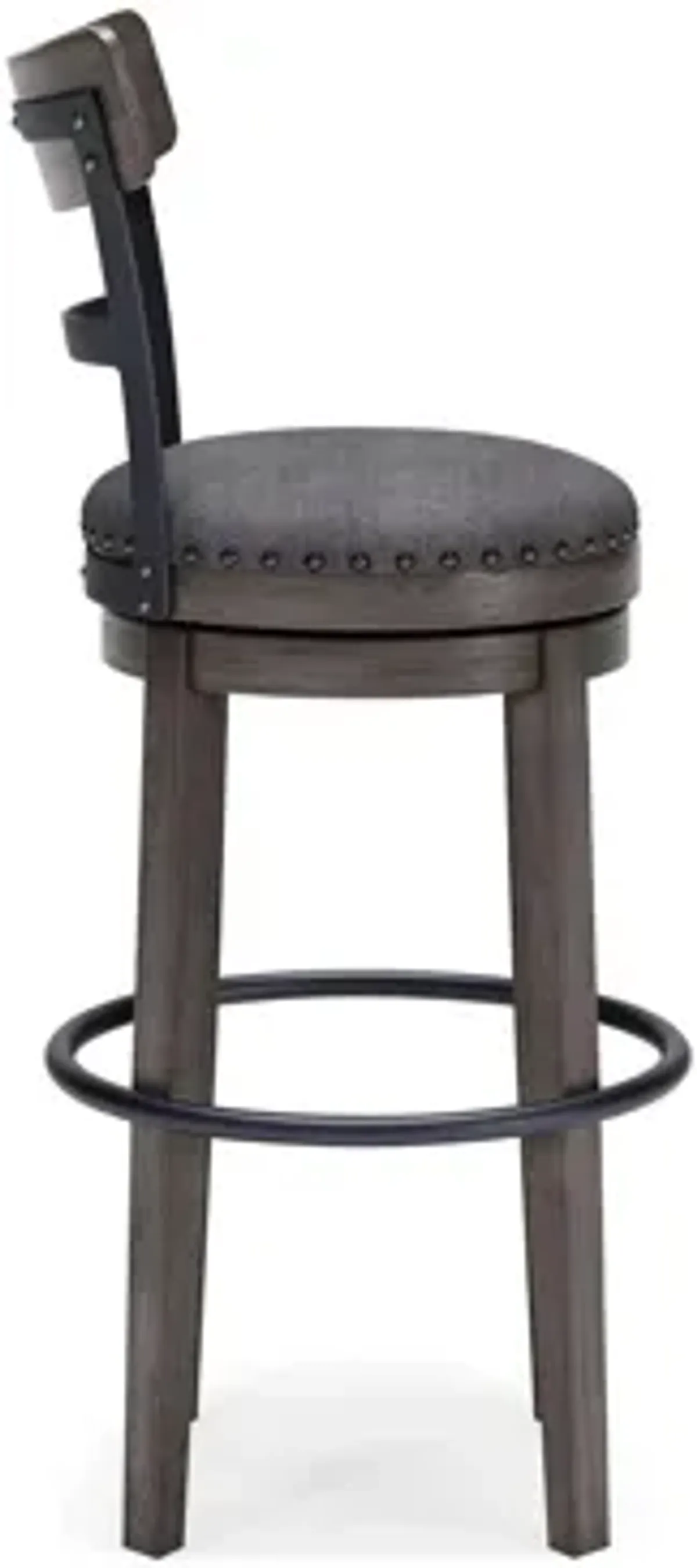 Nash Bar-Height Upholstered Swivel Stool