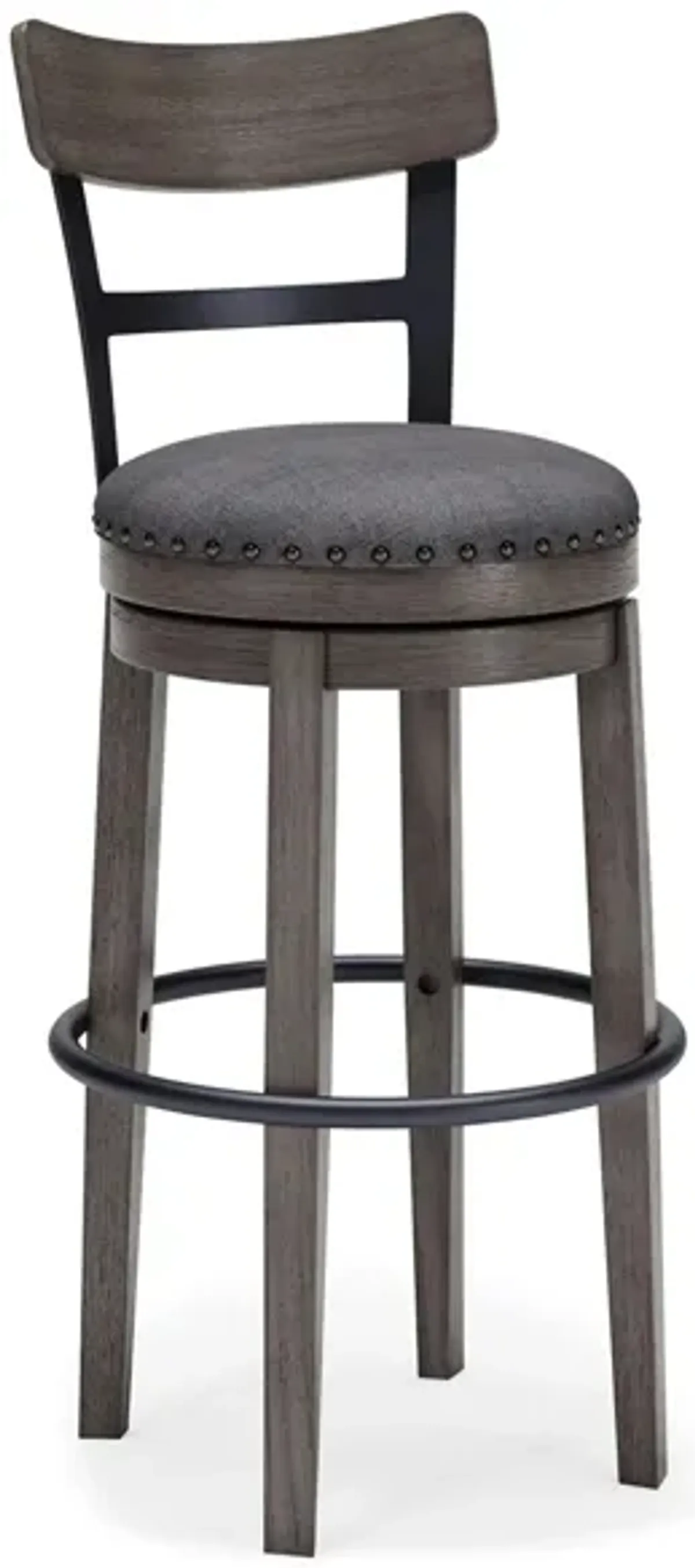 Nash Bar-Height Upholstered Swivel Stool