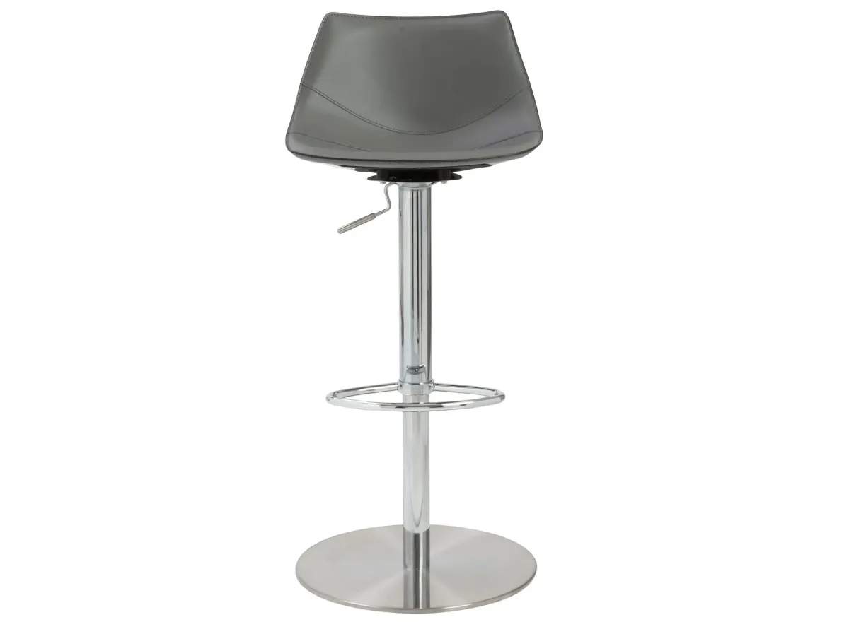 Rudy Adjustable Stool in Gray by EuroStyle