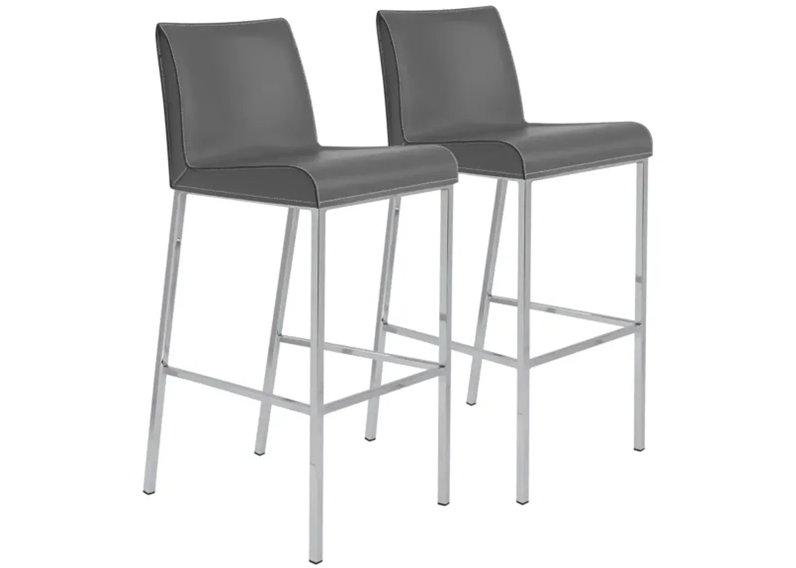 Cam Bar Stool -Set of 2 in Gray by EuroStyle