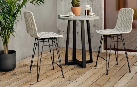 Dema Outdoor Swivel Counter Stool in Natural Rope by Four Hands