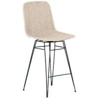 Dema Outdoor Swivel Counter Stool in Natural Rope by Four Hands
