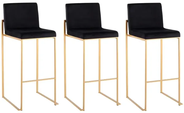 Fuji High Back Barstool- Set of 3