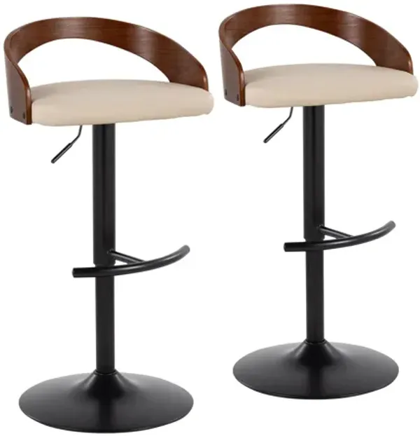 Grotto Adjustable Barstool - Set of 2