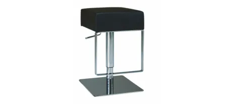 Caln Adjustable Swivel Stool in Black by Chintaly Imports