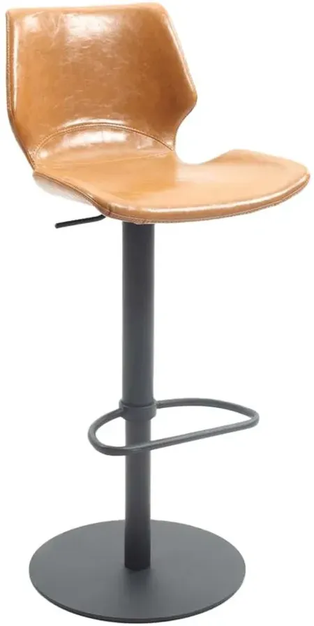 Franconia Adjustable Stool in Brown by Chintaly Imports