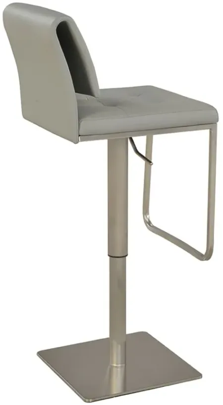 Darby Adjustable Stool in Gray by Chintaly Imports