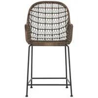 Bandera Outdoor Woven Counter Stool in Distressed Gray by Four Hands
