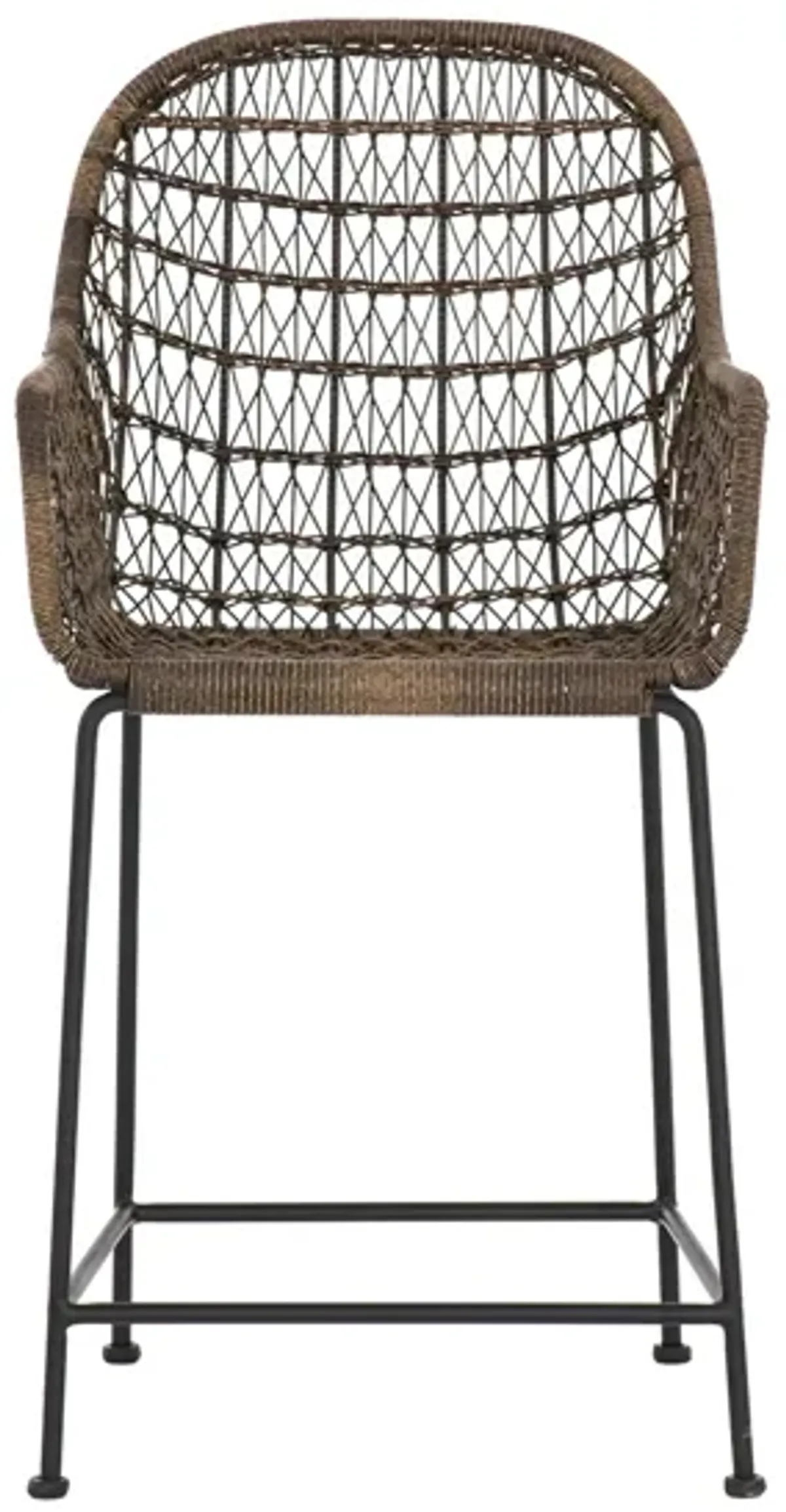 Bandera Outdoor Woven Counter Stool in Distressed Gray by Four Hands