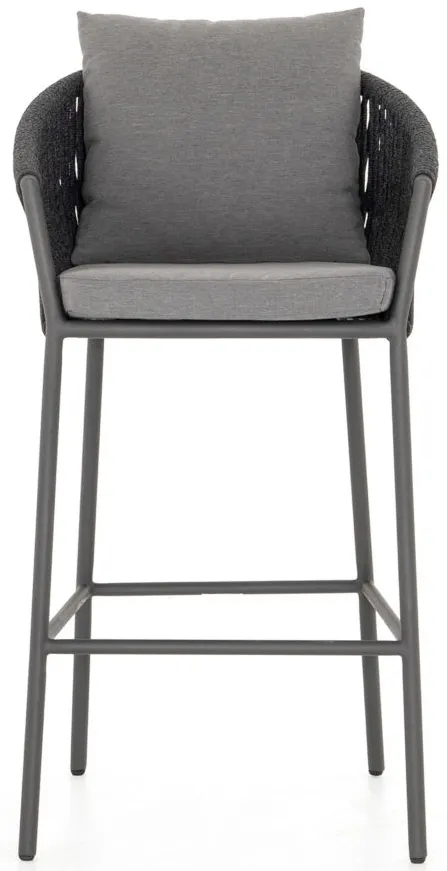 Porto Outdoor Bar Stool in Charcoal by Four Hands
