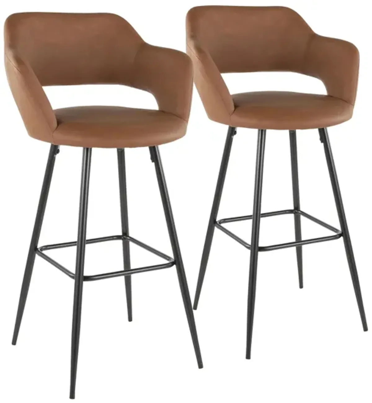 Margarite Barstool - Set of 2 in Brown by Lumisource