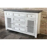 Stone Buffet in White by International Furniture Direct