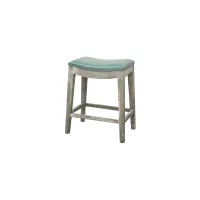 Elmo Counter Stool in Turquoise by New Pacific Direct