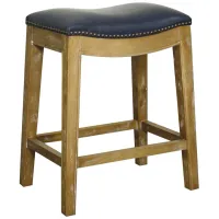 Elmo Counter Stool in Vintage Blue by New Pacific Direct