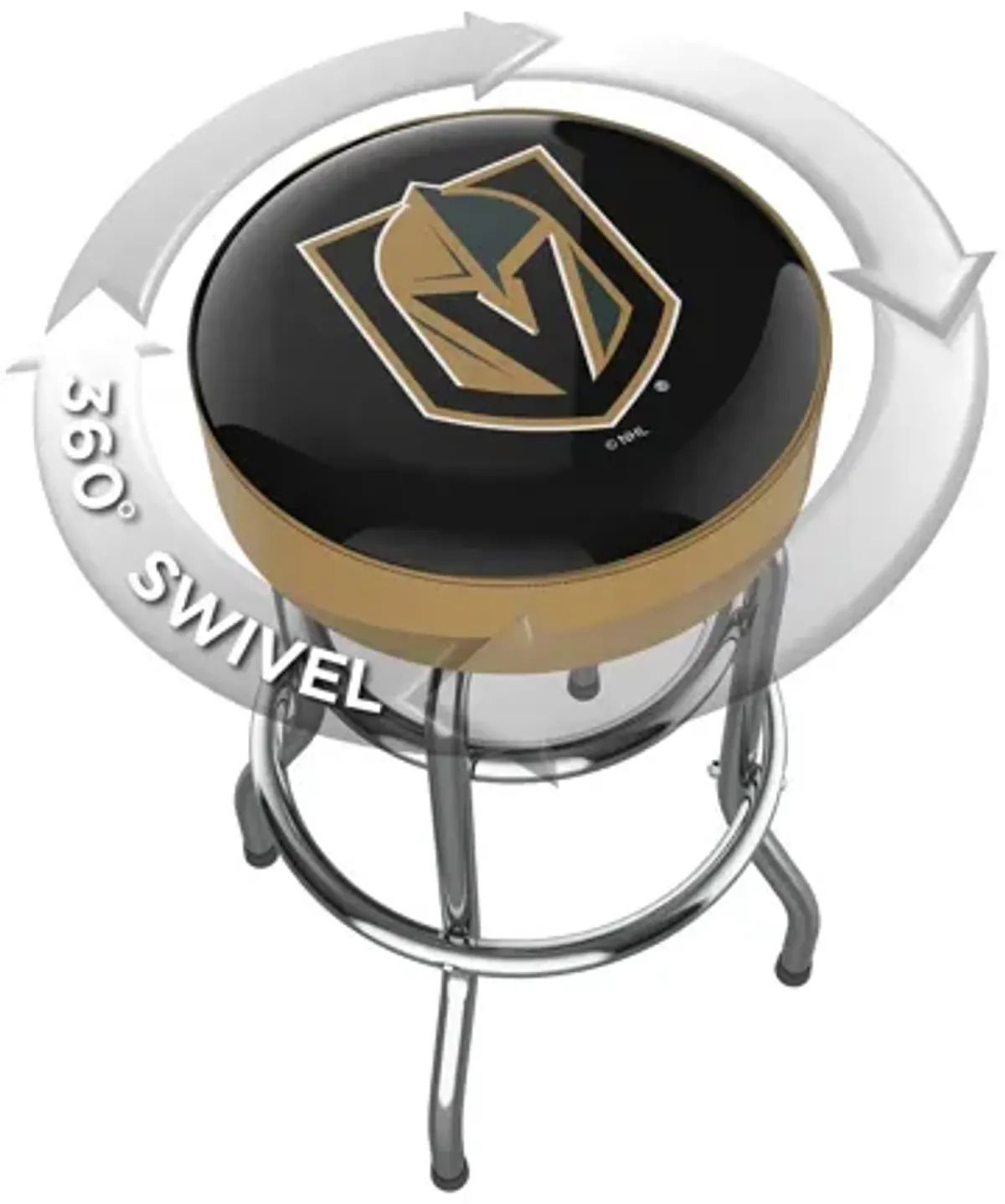 NHL Backless Swivel Bar Stool