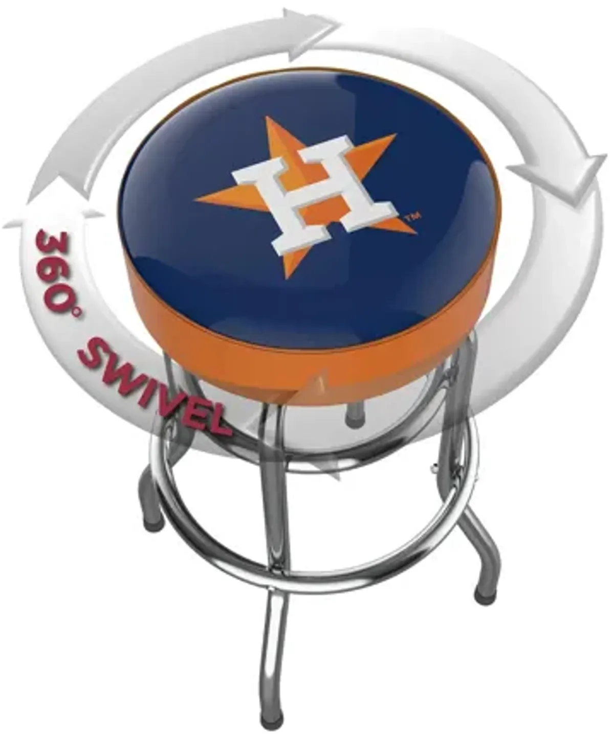 MLB Backless Swivel Bar Stool