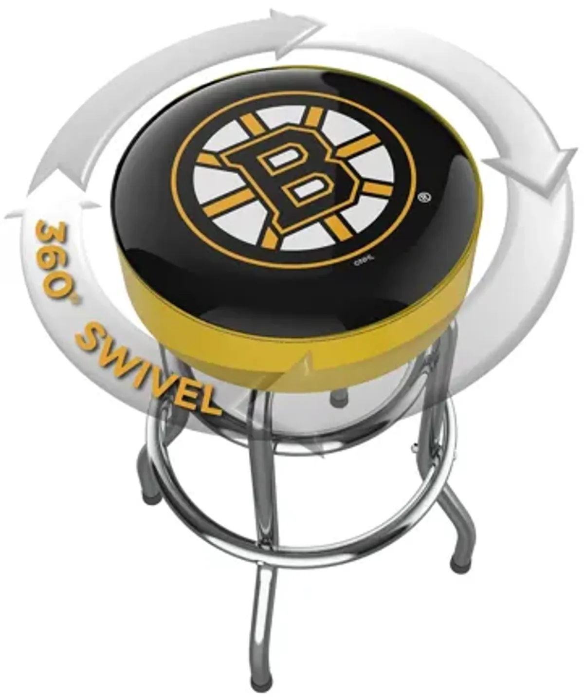 NHL Backless Swivel Bar Stool