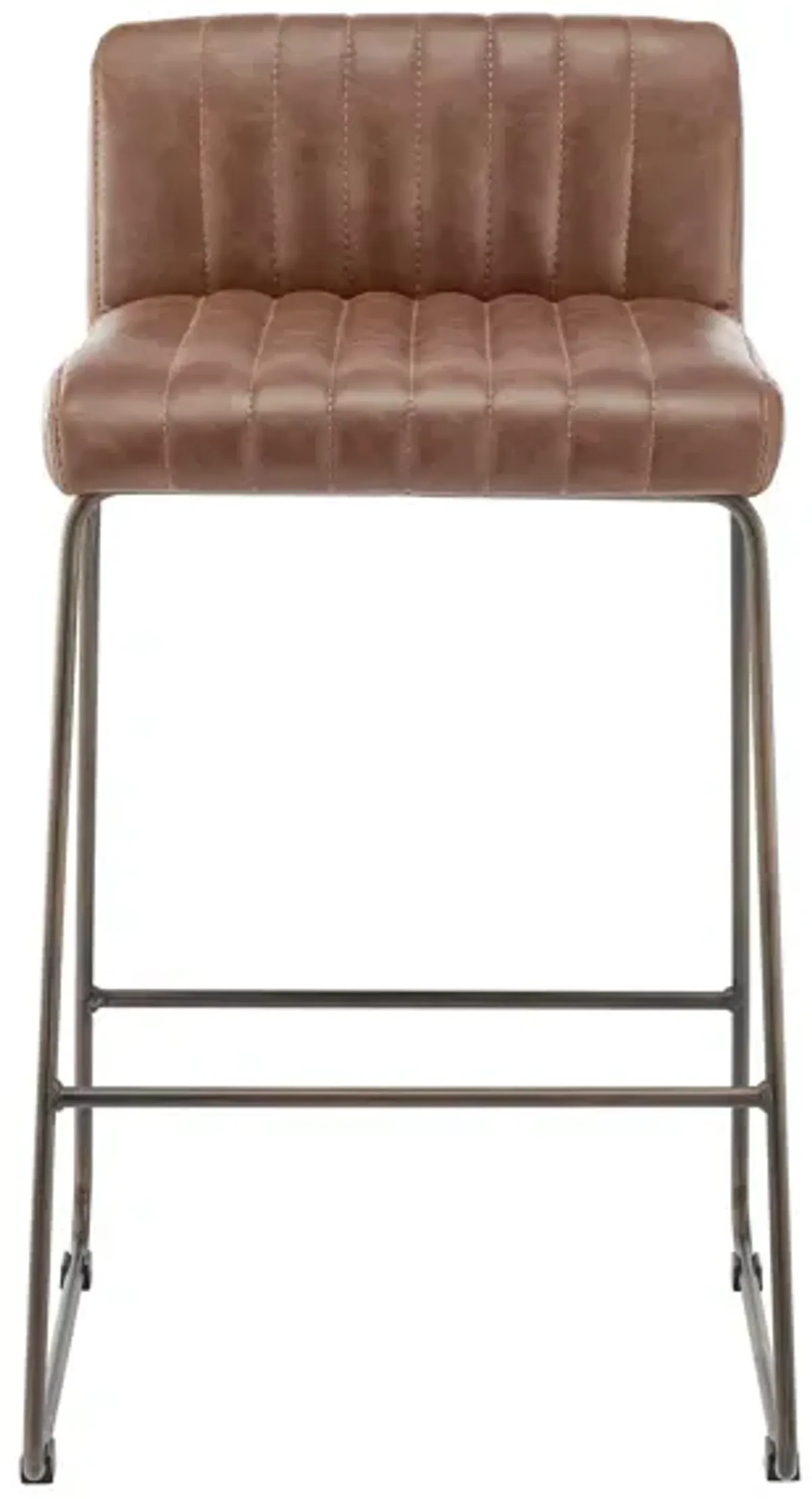 Raoul PU Counter Stool in Antique Cigar Brown by New Pacific Direct